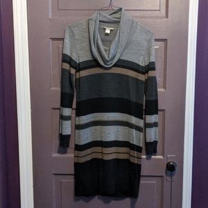 Striped Turtleneck Dress by Loft